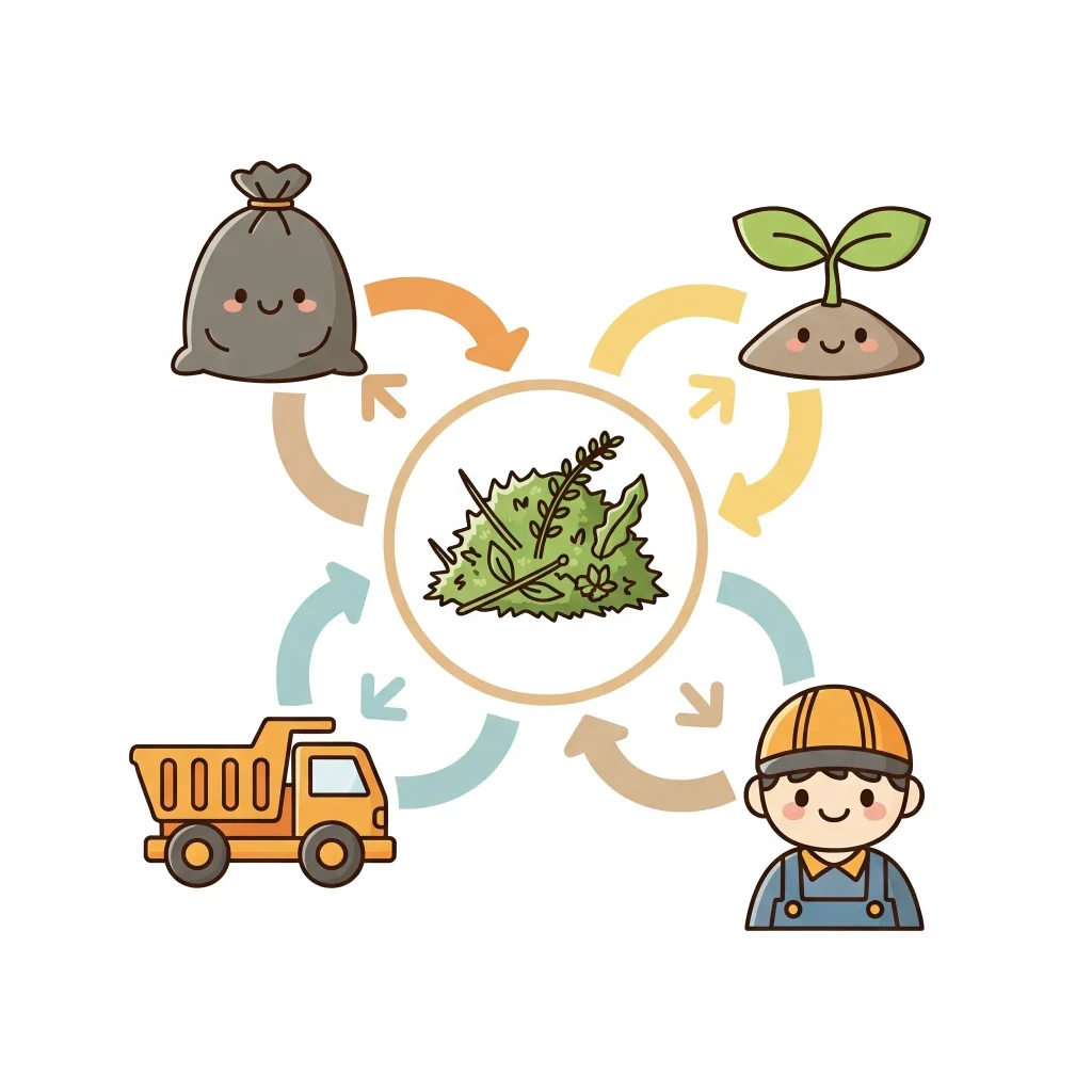 雑草のリサイクルイメージ